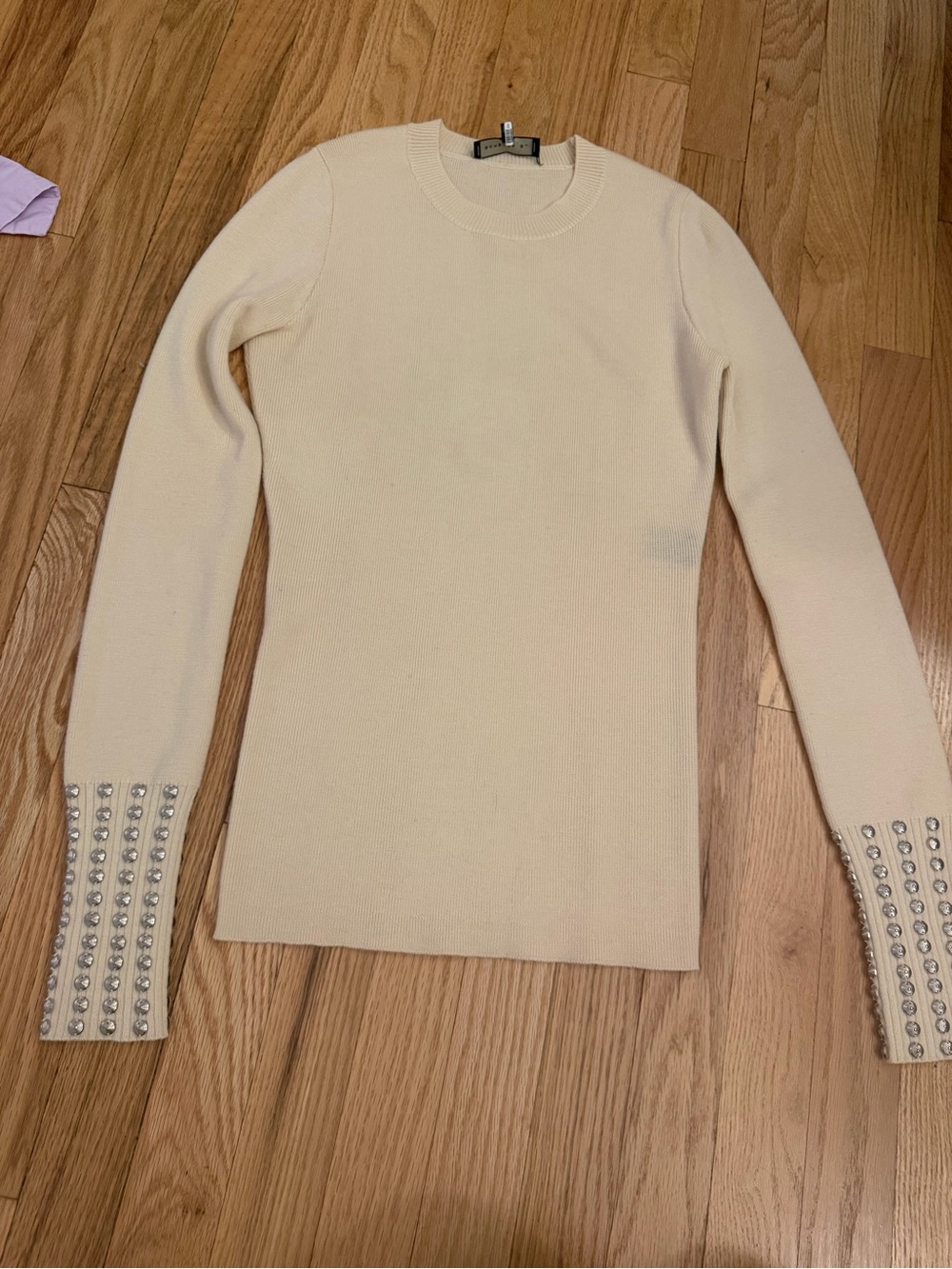 Barbara Bui Cream Crewneck Sweater
